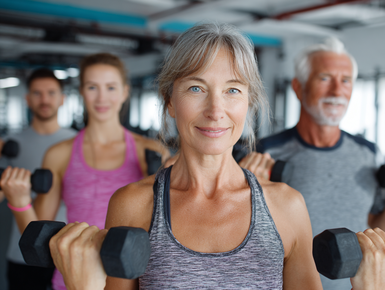 Тренування у залі з різновіковими учасниками